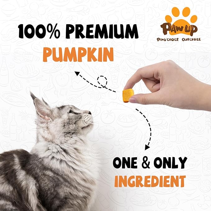 Freeze-Dried Pumpkin Treats for Dogs & Cats – High Fiber, Single Ingredient Natural Snacks for Digestion & Gut Health, Healthy Food Toppers, 1.58 oz