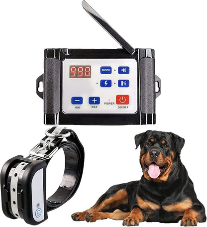2 in 1 Wireless Dog Fence & Remote Training Collar, 2023 Pet Containment System, Dog Electric Boundary Container System, Adjustable Control Range, Waterproof, for 1 2 3 Dogs,for1dog