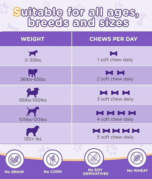 Allergy Relief Chews for Dogs - Omega 3 Skin & Coat Supplement with Colostrum & Probiotics - Itch Relief for Dogs, Dry Skin, Paw Licking, Seasonal Allergies,Chicken Flavor,100 Large Chews
