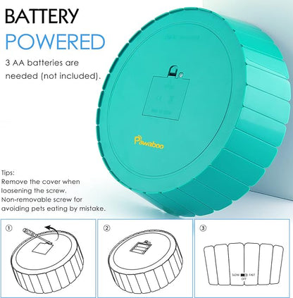 Pawaboo Interactive Cat Toy With Running Mouse, Electronic Motion Automatic Teaser for Indoor Cats, Pop and Play Hide Seek Hunting Mouse for Pet Kitten Play Fun Exercise, Lake Blue