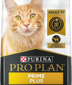 Purina Pro Plan Senior Cat Food With Probiotics for Cats, Chicken and Rice Formula - 3.2 lb. Bag
