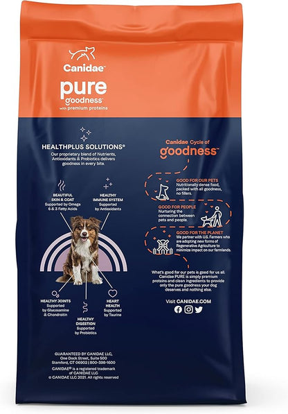 Canidae Pure Limited Ingredient Premium Adult Dry Dog Food, Real Bison, Lentil & Carrot Recipe, 10 lbs, Grain Free