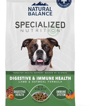 Natural Balance Specialized Nutrition Dry Dog Food with Lamb and Oatmeal for Dogs, Digestive & Immune Health Food, Natural Ingredients with Added Vitamins & Minerals - 3.5 lbs
