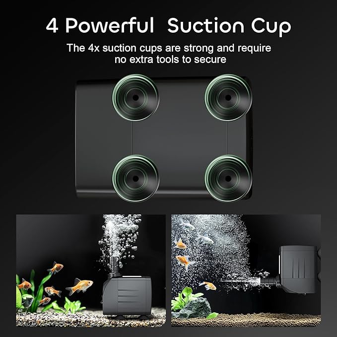 GROWNEER 550GPH Submersible Pump 30W Fountain Water Pump, 2000L/H, with 7.2ft High Lift, 3 Nozzles for Aquarium, Fish Tank, Pond, Hydroponics, Statuary