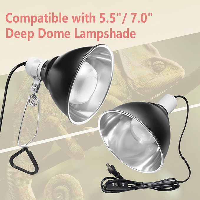 Intense 100W UVA Spotlight Heat Lamp Bulbs for Reptile Basking and Terrariums - Ideal for Desert-Dwelling Reptiles Like Bearded Dragons, Geckos, Iguanas, Lizards, Amphibians (Pack of 2)