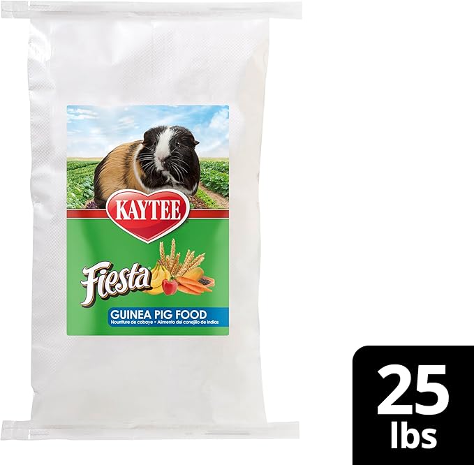 Kaytee Fiesta Guinea Pig Food, Nutritious and Fun Blend, Supports Dental Health and Digestion, 25 pounds