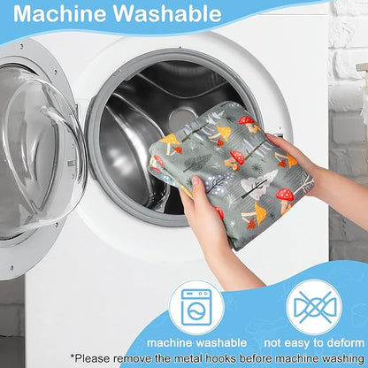 Bienbee 2 Pcs Ferret Rat Hammock Set for Cage Washable Guinea Pig Hideout Bed Soft Small Animal Hammock Tunnel Toys Ferret Cage Accessories for Hedgehog Sugar Glider Squirrel Hamster, Grey Mushroom