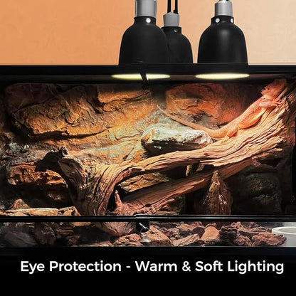 Reptile Heat Lamp 75W, 2 Pack Intense UVA Basking Light Bulbs, Flat-Base Heat Emitter, Heat Lamp Bulb for Reptile Chickens Pet Brooder