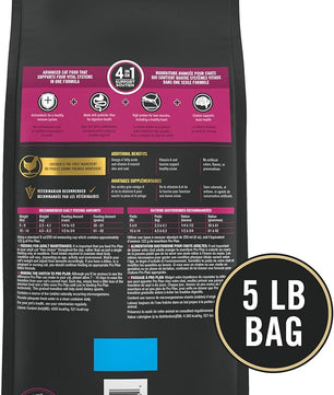 Purina Pro Plan Vital Systems Chicken and Egg Formula 4-in-1 Adult Dry Cat Food - 5 lb. Bag