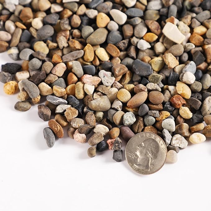 11LB 1/8-3/8 Inch Sand 100% Natural Stone Sand for Aquarium Silica Sand Decorative Sand for Landscaping Coarse Sand for Fish Tank