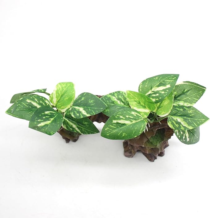 Aquarium Decor Ornaments Artifical Driftwood Cave Fish Tank Decorations Silk Aquarium Plants for Betta Fish Tank Accessories