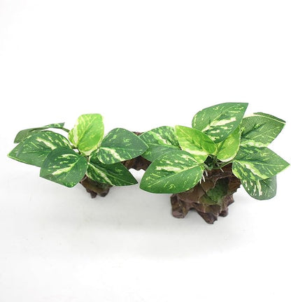 Aquarium Decor Ornaments Artifical Driftwood Cave Fish Tank Decorations Silk Aquarium Plants for Betta Fish Tank Accessories