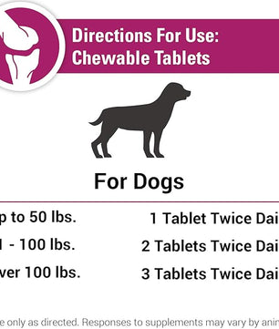 Vet Classics Pain Plus Extra Strength Health Supplement for Dogs - 120 Chewable Tablets
