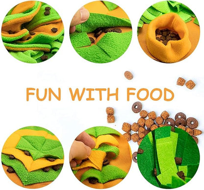 AWOOF Large Dog Snuffle Mat, Interactive Feeding Mat, 34.6 in x 19.6 in, Squeaker and Crinkle Paper, Non-Slip, Easy to Clean