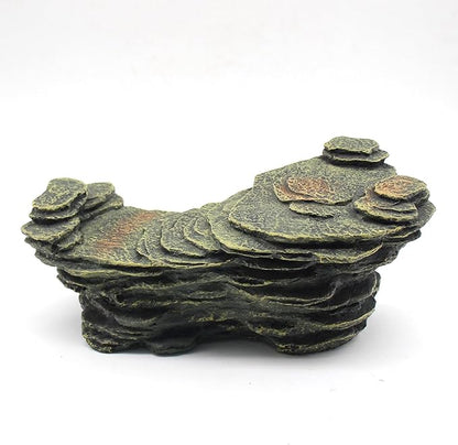 Turtle Basking Platform Shale Scape Step Ledge, Reptile Ladder Resting Terrace Aquarium Decor, Great for Reptiles, Amphibians, Frogs, Small Turtle