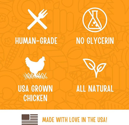 Full Moon Chicken Jerky Healthy All Natural Dog Treats Human Grade Made in USA Grain Free 24 oz (Pack of 2)