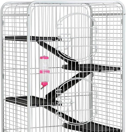 Yaheetech 52-inch Rat Cage Multi Level Rolling Pet Cage for Ferret/Chinchilla/Squirrels/Bunny with Water Bottle, White