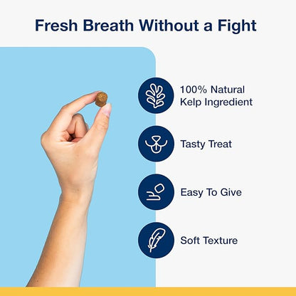 ProDen PlaqueOff Soft Chews with Organic Kelp - for Small & Medium Breed Dogs & Cats - Supports Normal, Healthy Teeth, Gums, and Breath Odor in Dogs & Cats - 45 Soft Chews