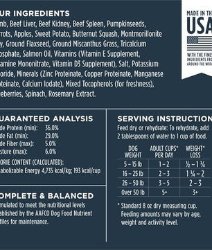 Instinct Freeze Dried Raw Meals, Natural Dry Dog Food, Grain Free - Grass Fed Lamb, 24 oz. Bag