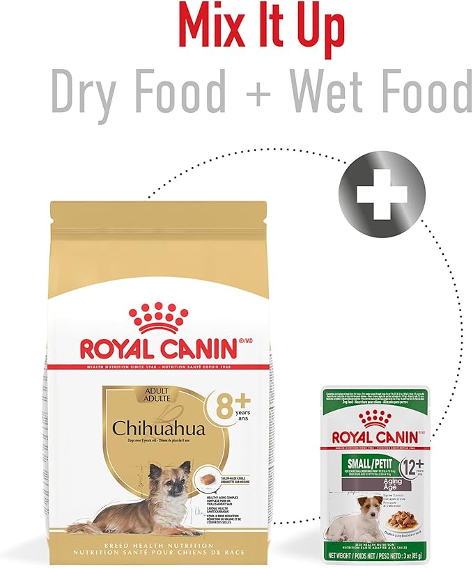 Royal Canin Chihuahua Adult 8+ Breed Specific Dry Dog Food for Senior Dogs, 2.5 lb. bag