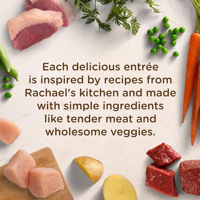 Nutrish Rachael Ray Premium Natural Wet Dog Food, Beef Stroganwoof Recipe, 8 Ounce Tub (Pack of 8)