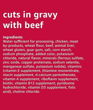 Amazon Basics Wet Dog Food Variety Pack, Country Stew Flavor and Cuts in Gravy with Beef, Made with Natural Ingredients, 13.2oz Cans (Pack of 12)
