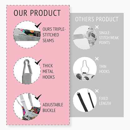 Guinea Pig Hammock,4 Pack Ferret Hammock Small Pets Hanging Hammock Ferret Hideout Bed Hamster Cage Accessories for Guinea Pig,Rat,Sugar Glider,Squirrel,Hamster(Strawberries)