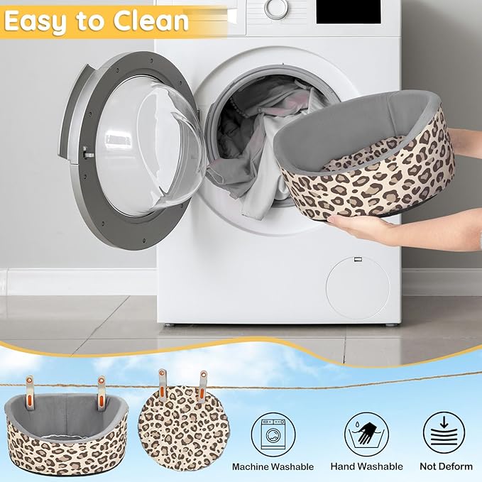 Glittme Soft Rabbit & Guinea Pig Bed - Thick Removable Mat, Machine Washable, Cozy Cuddler Cup Bed for Guinea Pig, Rabbit, Ferret