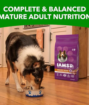 IAMS Proactive Health Healthy Aging Adult Dry Dog Food for Mature and Senior Dogs with Real Chicken, 29.1 lb. Bag