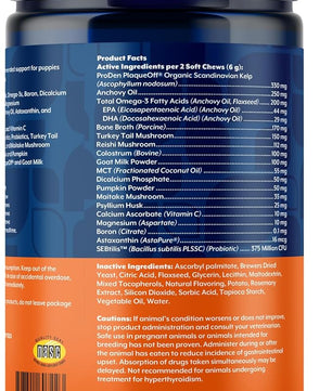 NaturVet All-In-One Puppy Daily Care, 6-In-1 Support Dog Soft Chews to Help Bones, Joints, Digestion, Teeth, Cognition, and More, Hickory Smoked Bacon Flavored Pet Supplement for Puppies, 60 Count Jar