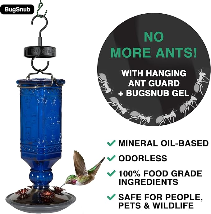 Hanging Ant Guard (1-Pack)- Ant Defense for Hummingbird Feeders, Unique Upside-Down Design, No Liquid Moat