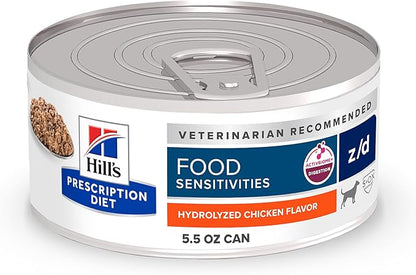Hill's Prescription Diet z/d Skin/Food Sensitivities Hydrolyzed Wet Dog Food, Veterinary Diet, 5.5 oz. Cans, 24-Pack