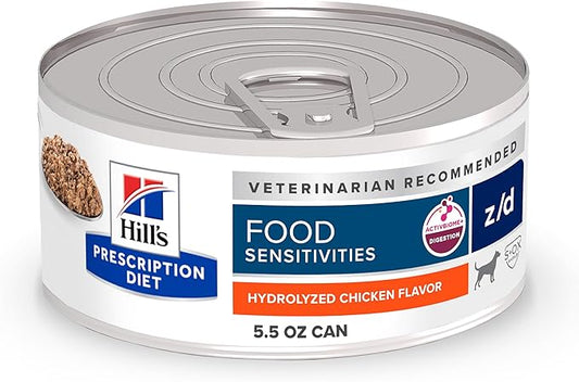 Hill's Prescription Diet z/d Skin/Food Sensitivities Hydrolyzed Wet Dog Food, Veterinary Diet, 5.5 oz. Cans, 24-Pack
