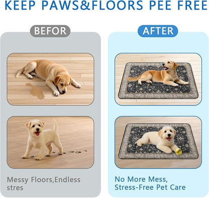 Washable Pee Pads for Dogs 2 Pack, Absorbent Reusable Puppy Pads Waterproof, Leakproof & Non-Slip Whelping Pad, Potty Training Pads for Dogs Playpen Mat 24x36