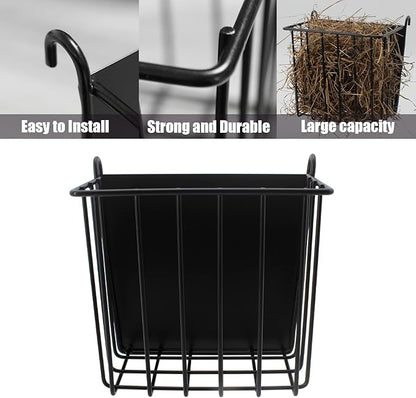 Guinea Pig Hay Feeder，Rabbit Hay Feeder with Heavy-Duty Metal Frame Hay Holder，for Bunny, Guinea Pigs,Chinchillas-6.9x4.7x6.6 inch