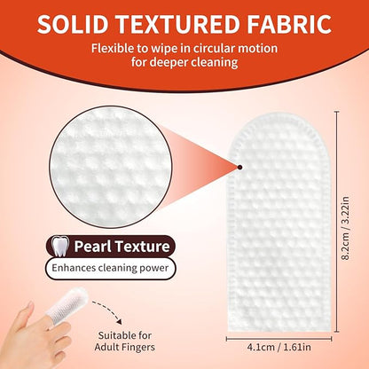 Dog Dental Wipes - Tooth Brushing Kit for Cats & Dogs - Dog Toothbrush Finger Dental Wipes to Remove Plaque & Tartar,Effective Teeth Cleaner (50PCS)