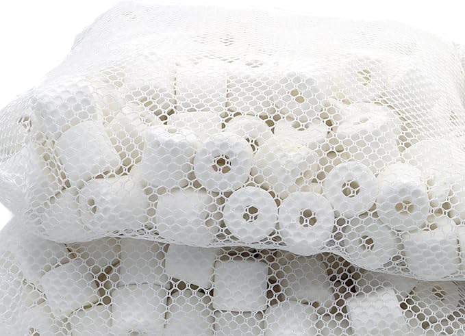 JIHAQUA Aquarium Bio Ceramic Rings 6 lbs Filter Media for Pond Fish Tank Canister Filter