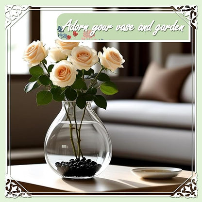 11lbs Natural River Rocks, High-Polished Pebbles for Plants Garden, 1-2 inch Decorative Stones, Ideal for Fish Tank, Vases, Garden Landscaping Rocks Landscaping, Black