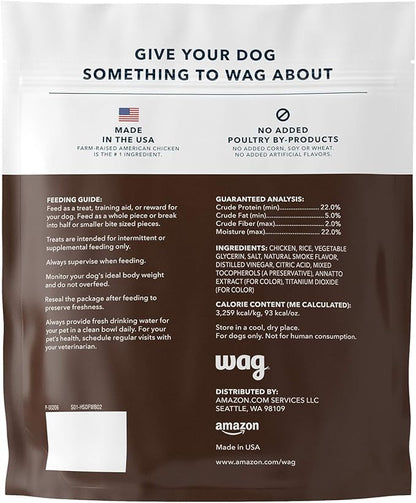 Amazon Brand - Wag Dog Treats, Chicken and Waffle Bites, 12 oz Resealable Pack of 1