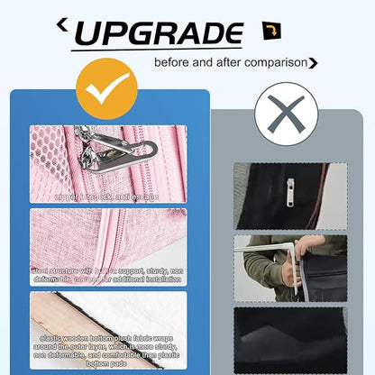 Suertree Cat Carrier for 2 Cats, Pet Travel Carrier with Litter Box for Cats and Small Dogs Up to 45 Lbs, Bowls, and Locking Zippers, Pink