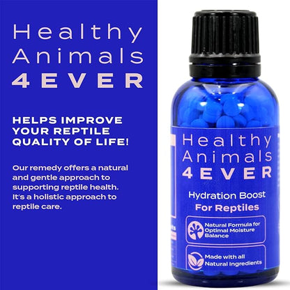HealthyAnimals4Ever HA4E - Reptile Hydration Boost - Natural Formula for Moisture Balance, Skin Vitality & Energy Support - Ideal for Low-Humidity Environments - 300 Tablets