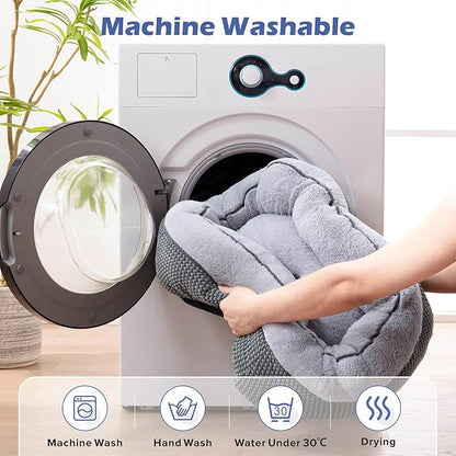 INVENHO Large Dog Beds Large Sized Dog Washable, Orthopedic Warming Soft Sleeping Puppy Bed Durable Pet Bed with Anti-Slip Bottom L(35"x25"x10")