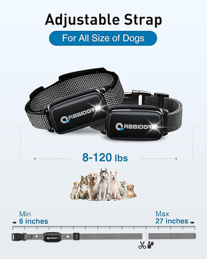 ABBIDOT Dog Shock Collar, 3300 FT Dog Training Collar with Remote, IPX7 Waterproof with 4 Training Modes, Rechargeable E-Collar for Small Medium Large Dogs (5-120 lbs)