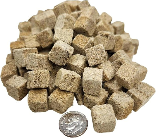 Aquatic Foods Inc. Tubifex Worms-Freeze Dried Floating Tubifex Worm Cubes for All Tropical Fish, Marine Fish, Discus, Cichlids, Koi & Pond Fish, Turtles…14oz Lg Jar