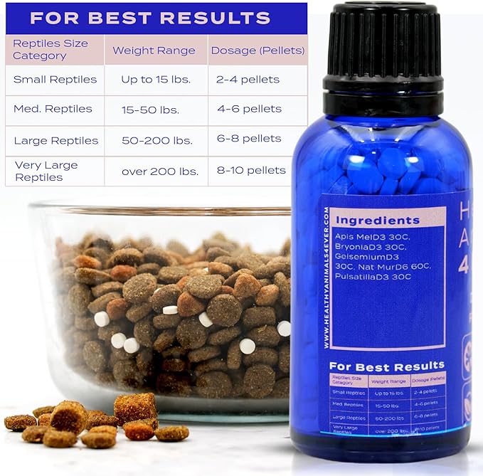 HealthyAnimals4Ever HA4E - Reptile Hydration Boost - Natural Formula for Moisture Balance, Skin Vitality & Energy Support - Ideal for Low-Humidity Environments - 300 Tablets