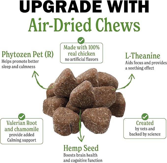 Deley Naturals Calming Chews for Dogs - Anxiety Relief Treats - Hemp Chews for Separation, Travel & Vet Visit - Dog Calming Chews and Relaxation Bites for Fireworks, Thunderstorms & Restless Behavior