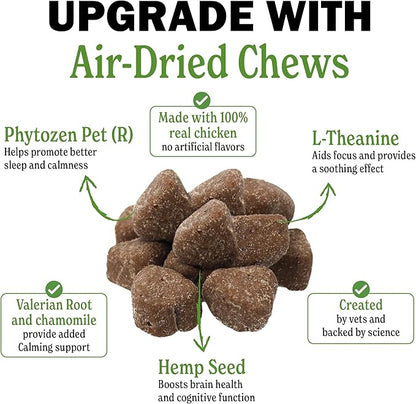 Deley Naturals Calming Chews for Dogs - Anxiety Relief Treats - Hemp Chews for Separation, Travel & Vet Visit - Dog Calming Chews and Relaxation Bites for Fireworks, Thunderstorms & Restless Behavior