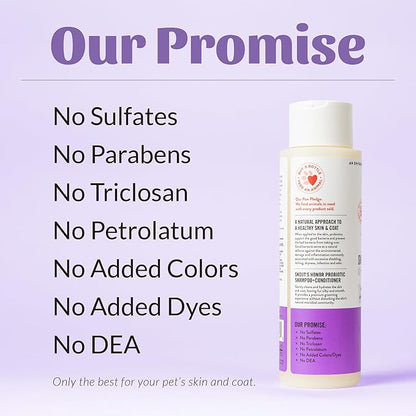 Skout's Honor Probiotic Dog Shampoo & Conditioner with Avocado Oil & Omega-3s, 97% Natural, Paraben & Sulfate-Free, Cruelty-Free, 16oz, Lavender, 2-Pack