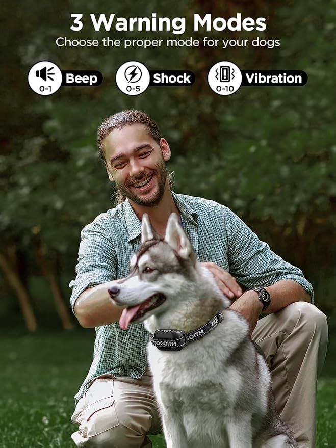 GPS Wireless Dog Fence System, Electric Fence Collar with 3 Warning Modes,Dog Fence for Outdoor Use,Range 65-3290 FT, Waterproof& Rechargeable Pet Containment System for Most Dogs