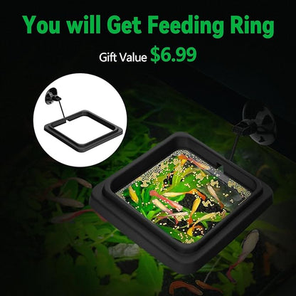 Automatic Fish Feeder for Aquarium, Auto Food Dispenser with Timer, 250 ml Fishs Feeder for Pellets Granules & Strips, Automatic Fish Dispenser for Small Tank, Big Aquariums & Pond